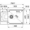 FRANKE Drez  UBG 611-78 BB 780 x 500 sahara