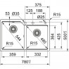 FRANKE Drez  UBG 620-78 onyx 780x500