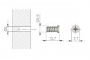 IF- skrut.  6x12,7mm zápustná hlava pre podpierky Minisecury