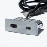VersaPick, 1x USB A/C, obdĺžnik, nerez