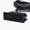 VersaPick, 1x USB A/C, obdĺžnik, čierny mat