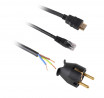 VersaTurn 2x 230V, 1x USB A/C 5V ,1x RJ45, HDMI biele sklo