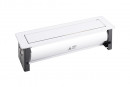 VersaTurn 3x 230V, 1x USB A/C 5V, biele sklo