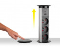 StrongPower elektrická výsuvná zásuvka,3x 230V,USB A+C, bezdrôt. nab,střírbná FR
