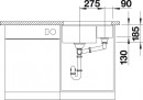 BLANCO 523742 Drez Subline 350/150-U magnolia lesklá InFino manuál PuraPlus
