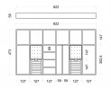 StrongIn organizér pre šperky do zásuvky šatníka so šírkou 900 mm