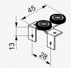 SEVROLL 10203 Comfort horný vozík 18mm - 2ks