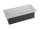 StrongPower Elektrická zásuvka 2x 230V, 2x USB A/C, strieborná, FR