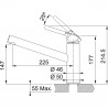 FRANKE bateria FC 3054.901 ORBIT chrom/matná čierna