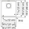 FRANKE Drez  KNG 110-37 410 x 460mm onyx
