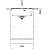 FRANKE Drez  MRG 610-52 RTL 560 x 510mm matná čierna