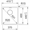 FRANKE Drez  MRG 110-37 403 x 433mm onyx
