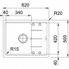 FRANKE Drez  BFG 611-62 620 x 500mm matná čierna