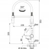 FRANKE Batéria Vital Tap chróm/gun metal sprcha/prúd