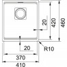 FRANKE Drez  KNG 110-37 410 x 460mm matná čierna