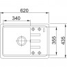 FRANKE Drez  BSG 611-62 620 x 435mm matná čierna