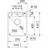 FRANKE Drez  MRG 610-37 RTL 410 x 510mm onyx