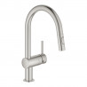 GROHE 30438DC0 Batéria VENTO C-výpusť duálna vyťahovacia sprška supersteel