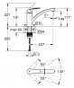 GROHE 30465000 Batéria VIA nízka výpusť chróm