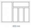 Príborník Classico Kristall softTouch hl. 45 Š 60 (522 x 424 mm) čierný
