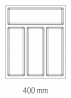 Príborník Classico Kristall softTouch hl. 45 Š 40 (322 x 424 mm) čierný