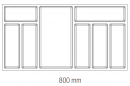 Príborník Classico Kristall softTouch hl. 45 Š 80 (722 x 424 mm) čierný