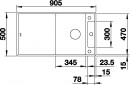 BLANCO 523225 drez AXIA III 5 S-F antracit InFino s excentrom SILGRANITPuraDur