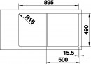 BLANCO 523222 drez AXIA III 5 S tartufo InFino s excentrom SILGRANITPuraDur