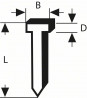 BOSCH 2609200249 Klinec, typ 47 1,8 × 1,27 × 30 mm, 1000ks