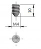 IF-Triade-zaisťovacia skrutka s hrotom (červík)  M4x10