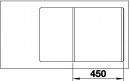 BLANCO 523204 drez AXIA III 45 S-F kávová InFino s excentrom SILGRANITPuraDur