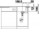 BLANCO 523200 drez AXIA III 45 S-F sivá skala InFino s exc. SILGRANITPuraDur