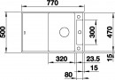 BLANCO 523199 drez AXIA III 45 S-F antracit InFino s excentrom SILGRANITPuraDur