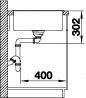 BLANCO 523173 drez AXIA III 45 S antracit InFino s excentrom SILGRANITPuraDur