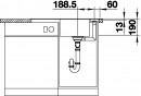 BLANCO 523173 drez AXIA III 45 S antracit InFino s excentrom SILGRANITPuraDur
