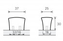HETTICH 9132314 Knobka ITRI 38/16 mm imitace nerezi kartáčovaná