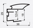 SEVROLL 05152 Alfa II úchytová lišta 16/18mm 2,7m čierna lesk