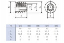 Matica závrtná s límcam  M6x25mm