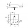GROHE 31655AP0 Drez K700U 70-C 610 x 457mm granitová čierna