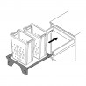 HETTICH 9279106 AvanTech YOU Pull Laundry-koš na prádlo 600x500mm plast biely