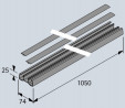 HETTICH 46836 káblový kanál k nalepeniu 1050mm plast čierny
