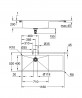 GROHE 31581SD1 Drez K1000 80-S 1160 x 520mm drez vľavo nerez oceľ, kartáčovaná
