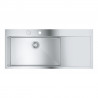 GROHE 31581SD1 Drez K1000 80-S 1160 x 520mm drez vľavo nerez oceľ, kartáčovaná