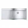 GROHE 31582SD1 Drez K1000 80-S 1160 x 520mm drez vpravo nerez oceľ, kartáčovaná