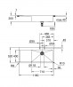 GROHE 31582SD1 Drez K1000 80-S 1160 x 520mm drez vpravo nerez oceľ, kartáčovaná