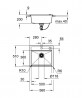 GROHE 31651AP0 Drez K700 60-C 560 x 510mm granitová čierna