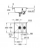 GROHE 31648AP0 Drez K500 60-C 555 x 460mm granitová čierna