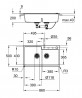 GROHE 31649AP0 Drez K500 90-C 860 x 500mm granitová čierna