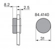 BLUM 84.4140 krytka sklo "O" čierna