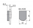 BLUM 84.4120 krytka sklo "D" matný nikel